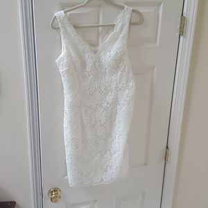 Cream Bridal Shower/ Bachelorette Lace Dress